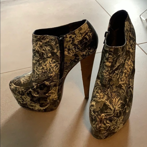 Aldo GREEN X Preen Gillote Print Platform Heels - Picture 2 of 4